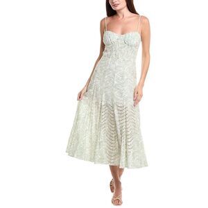 MISA Los Angeles Floral Smocked Midi Dress Size  M Spaghetti Strap Cottagecore B